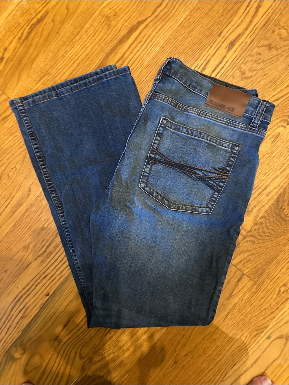 Rank-45 Men's Bootcut Jeans in Medium Blue